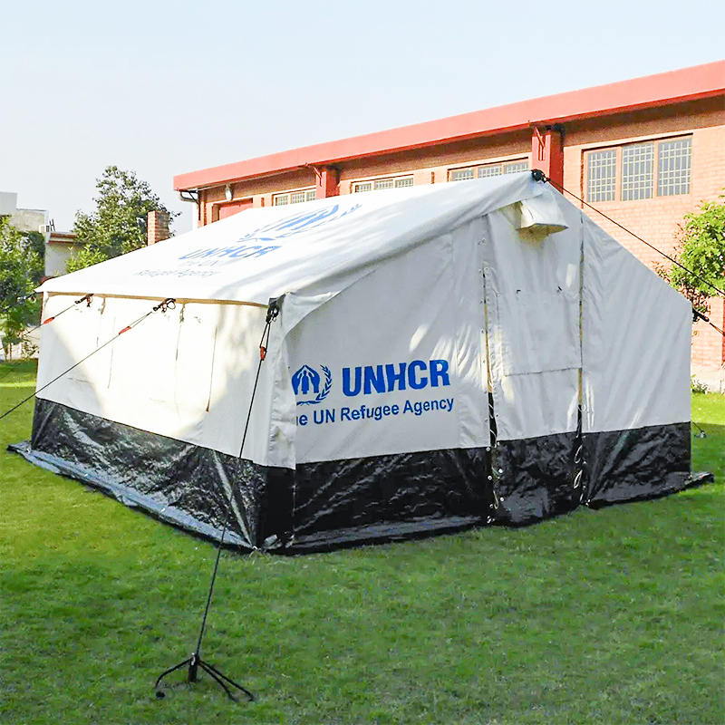 ICRC IFRC UNHCR স্ট্যান্ডার্ড 5-ব্যক্তি ডাবল ফোল্ডেবল অল-ওয়েদার ফ্যামিলি টেন্ট