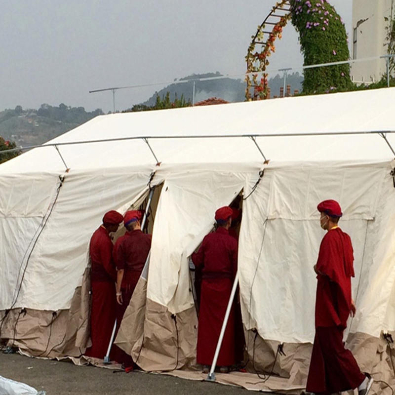 MSF/ICRC/IFRC স্ট্যান্ডার্ড 45m² মাল্টি-পারপাস টেন্ট বেস টেন্ট স্কুলিং, অফিস, ক্লিনিকের জন্য ব্যবহৃত হয়