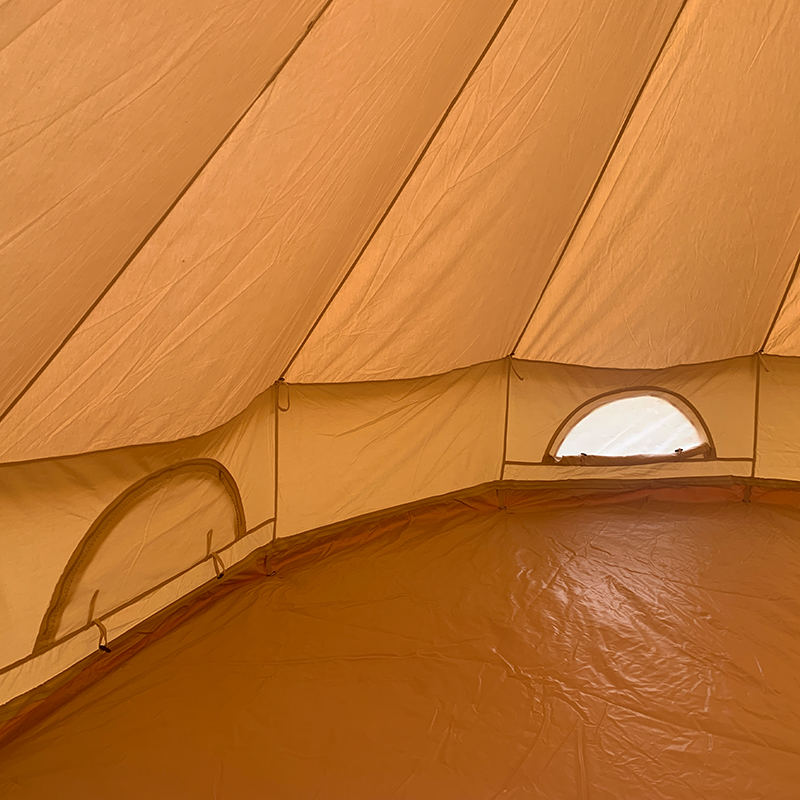 পারিবারিক ক্যাম্পিং এর জন্য 4 মি 4 ব্যক্তি ক্যানভাস বেল তাঁবু