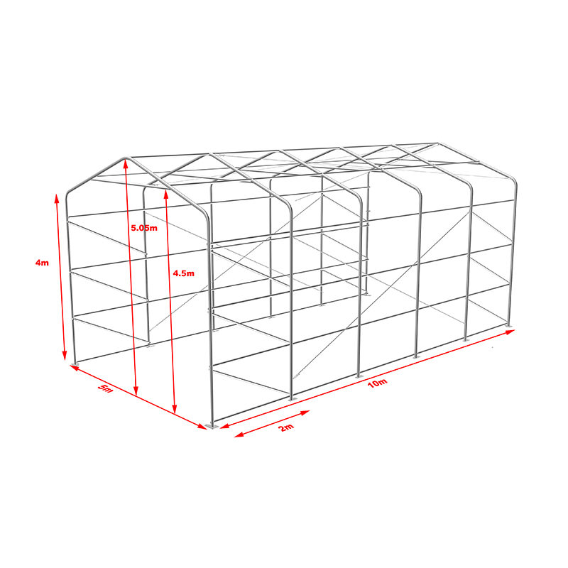 5X10 4m সাইডহাইট আউটডোর ওয়ারহাউস স্টোরেজ টেন্ট নমনীয় বড় গ্যারেজ