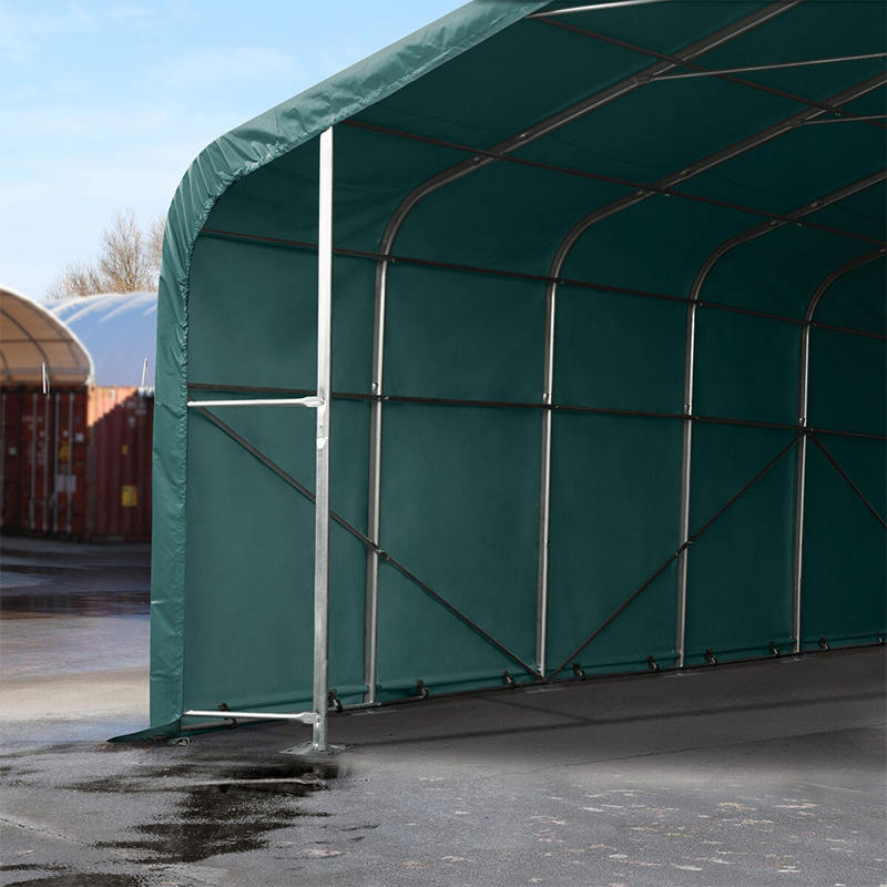 6X6 2.6m সাইডহাইট সম্পূর্ণরূপে গ্যালভানাইজড স্টিল ফ্রেম অস্থায়ী গুদাম তাঁবু হল