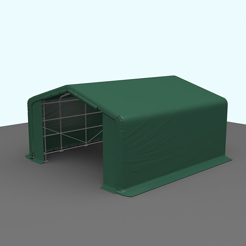 6X6 2.6m সাইডহাইট সম্পূর্ণরূপে গ্যালভানাইজড স্টিল ফ্রেম অস্থায়ী গুদাম তাঁবু হল