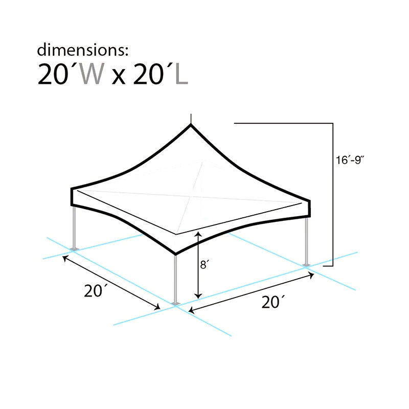 (6x6m) অ্যালুমিনিয়াম পিনাকল 20x20