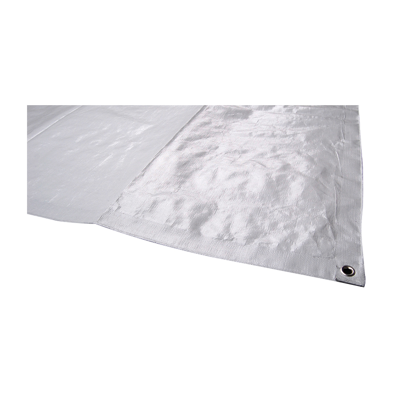 4x50m বোনা HDPE কালো প্লাস্টিক টারপলিন