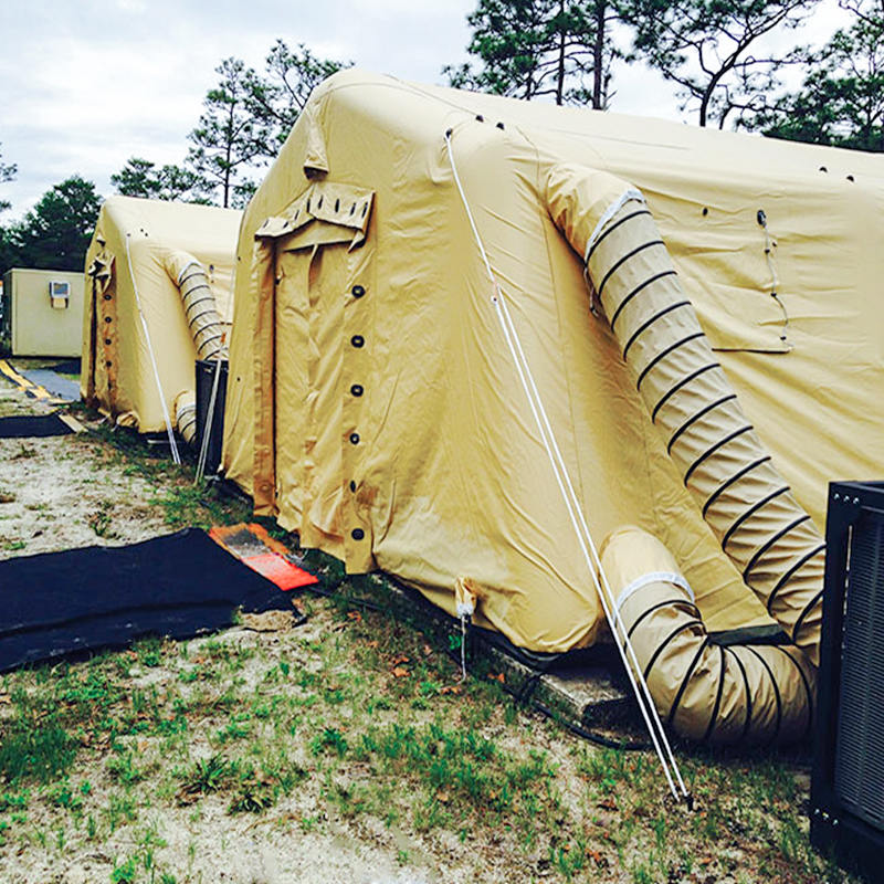 5.6x5.15m বহুমুখী ছোট দ্রুত স্থাপনা নিম্ন-চাপ ইনফ্ল্যাটেবল শেল্টার