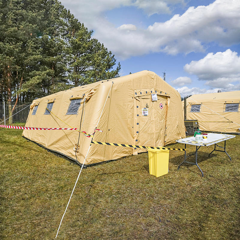 নিম্নচাপ 5.6x7.55m বহুমুখী মাঝারি দ্রুত স্থাপনা ইনফ্ল্যাটেবল তাঁবু