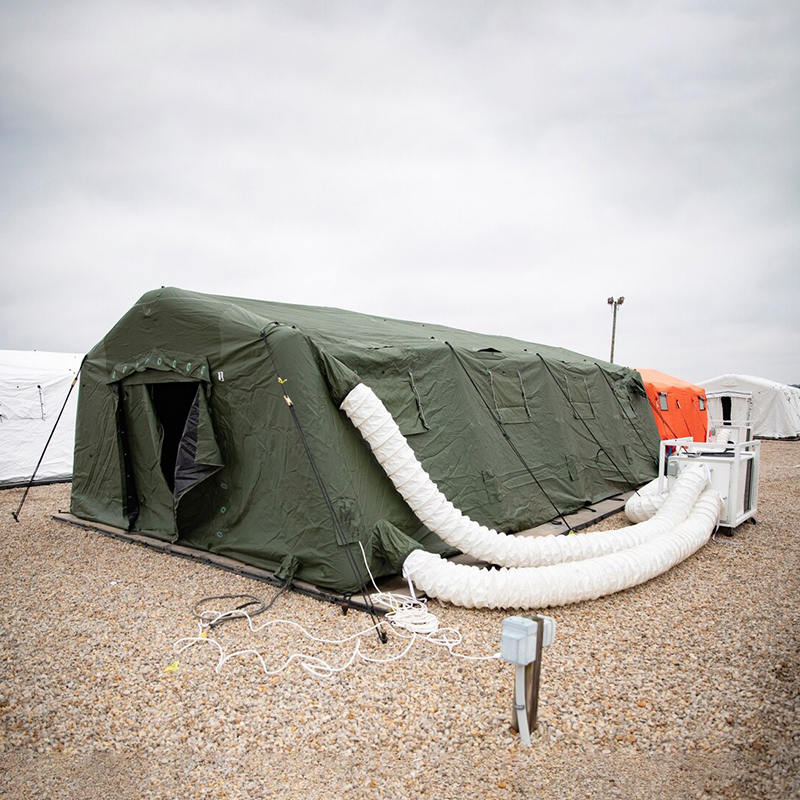 5.6x9.95m বহুমুখী মাঝারি দ্রুত স্থাপনা আশ্রয় নিম্ন-চাপ ইনফ্ল্যাটেবল তাঁবু