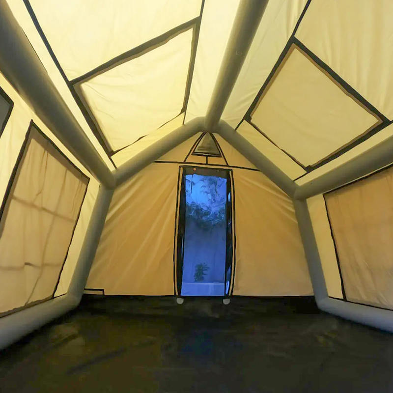 8-10 ব্যক্তি ফোর সিজন গ্ল্যামার ফায়ারপ্রুফ এবং অ্যান্টি-ব্যাকটেরিয়াল ইনফ্ল্যাটেবল ক্যাম্পিং টেন্ট