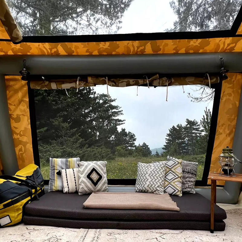 8-10 ব্যক্তি ফোর সিজন প্যানোরামা ইনফ্ল্যাটেবল ক্যাম্পিং তাঁবু