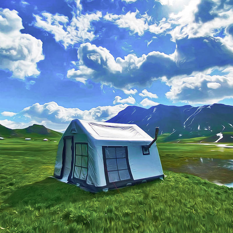 8-10 ব্যক্তি ফোর সিজন প্যানোরামা ইনফ্ল্যাটেবল ক্যাম্পিং তাঁবু