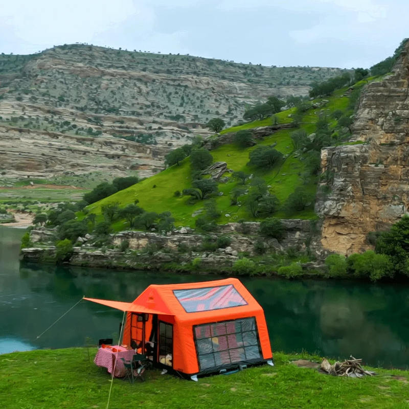 8-10 ব্যক্তি ফোর সিজন প্যানোরামা ইনফ্ল্যাটেবল ক্যাম্পিং তাঁবু