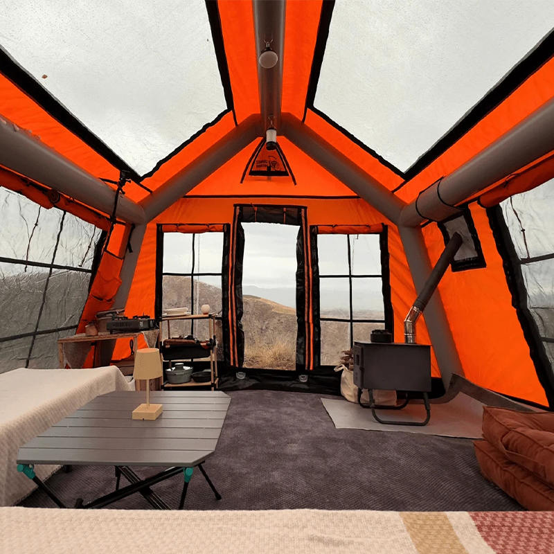 8-10 ব্যক্তি ফোর সিজন প্যানোরামা ইনফ্ল্যাটেবল ক্যাম্পিং তাঁবু