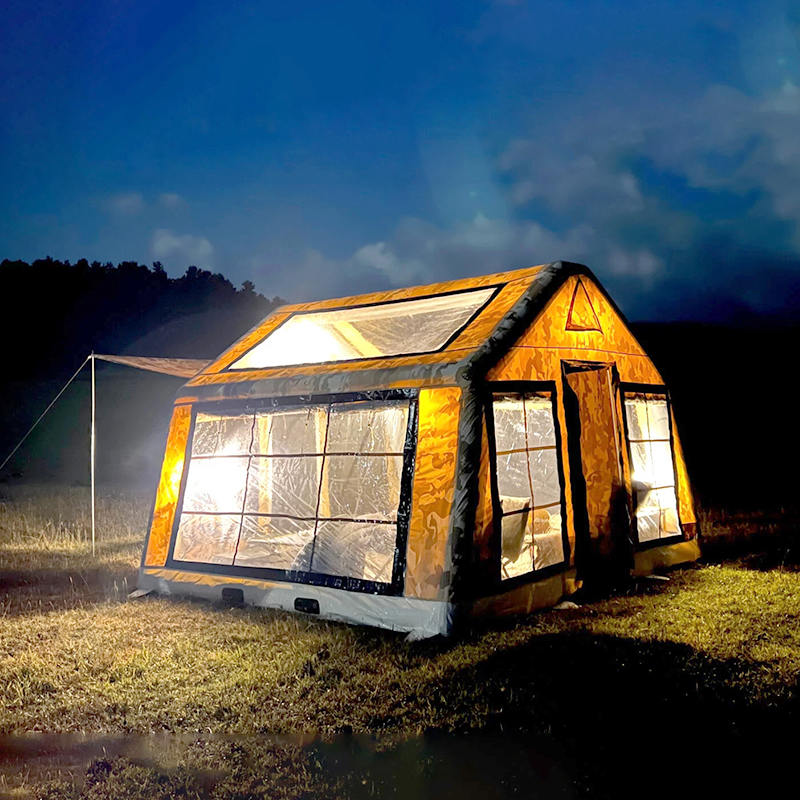 8-10 ব্যক্তি ফোর সিজন প্যানোরামা ইনফ্ল্যাটেবল ক্যাম্পিং তাঁবু