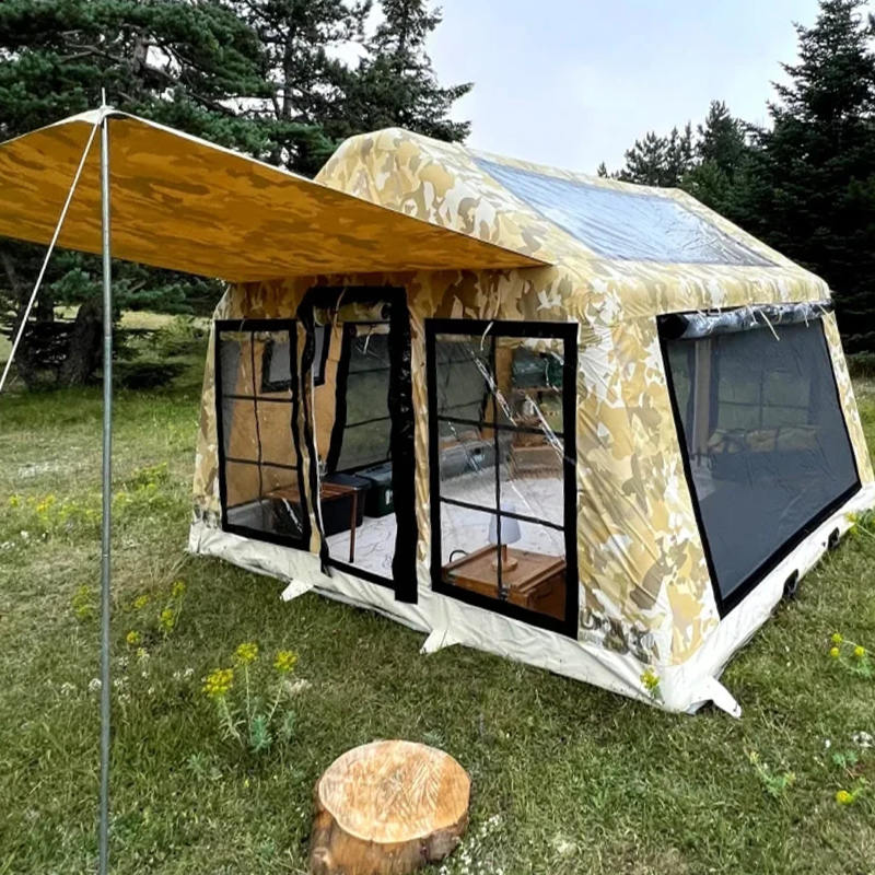 8-10 ব্যক্তি ফোর সিজন প্যানোরামা ইনফ্ল্যাটেবল ক্যাম্পিং তাঁবু