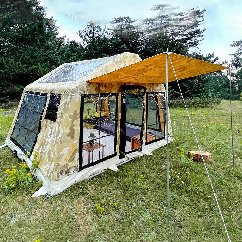 8-10 ব্যক্তি ফোর সিজন প্যানোরামা ইনফ্ল্যাটেবল ক্যাম্পিং তাঁবু