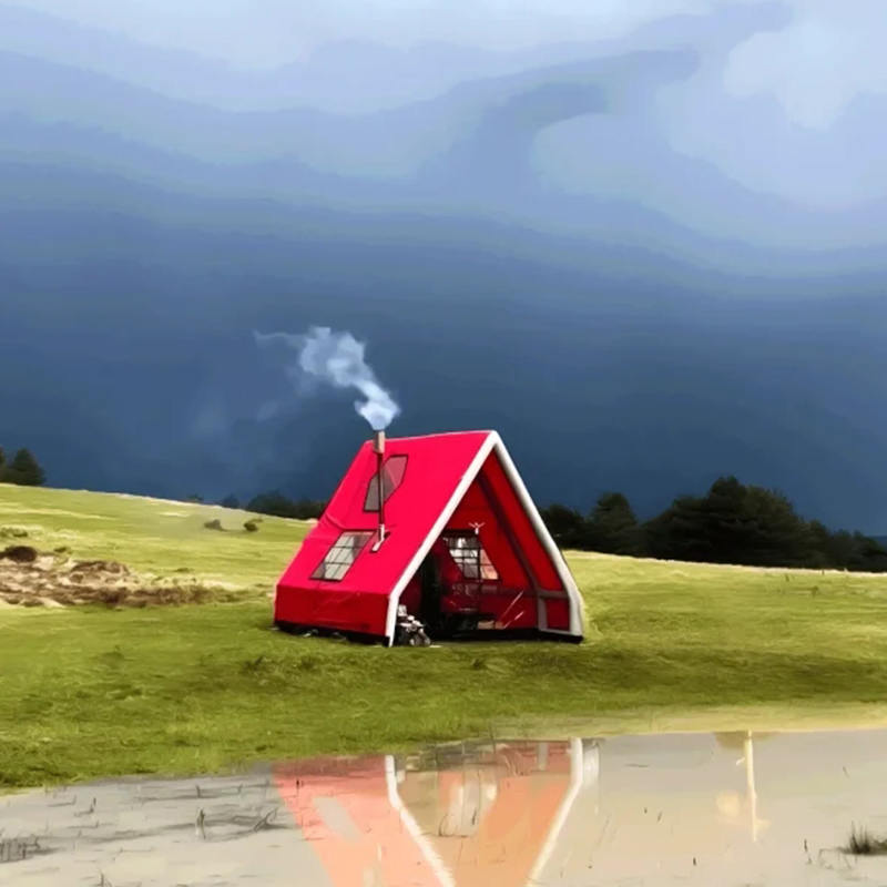 ক্যাম্পিংয়ের জন্য 8-10 ব্যক্তি ফোর সিজন ওয়াটারপ্রুফ ইনফ্ল্যাটেবল এয়ার টেন্ট