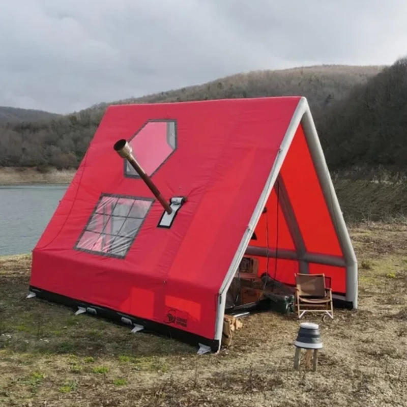 ক্যাম্পিংয়ের জন্য 8-10 ব্যক্তি ফোর সিজন ওয়াটারপ্রুফ ইনফ্ল্যাটেবল এয়ার টেন্ট