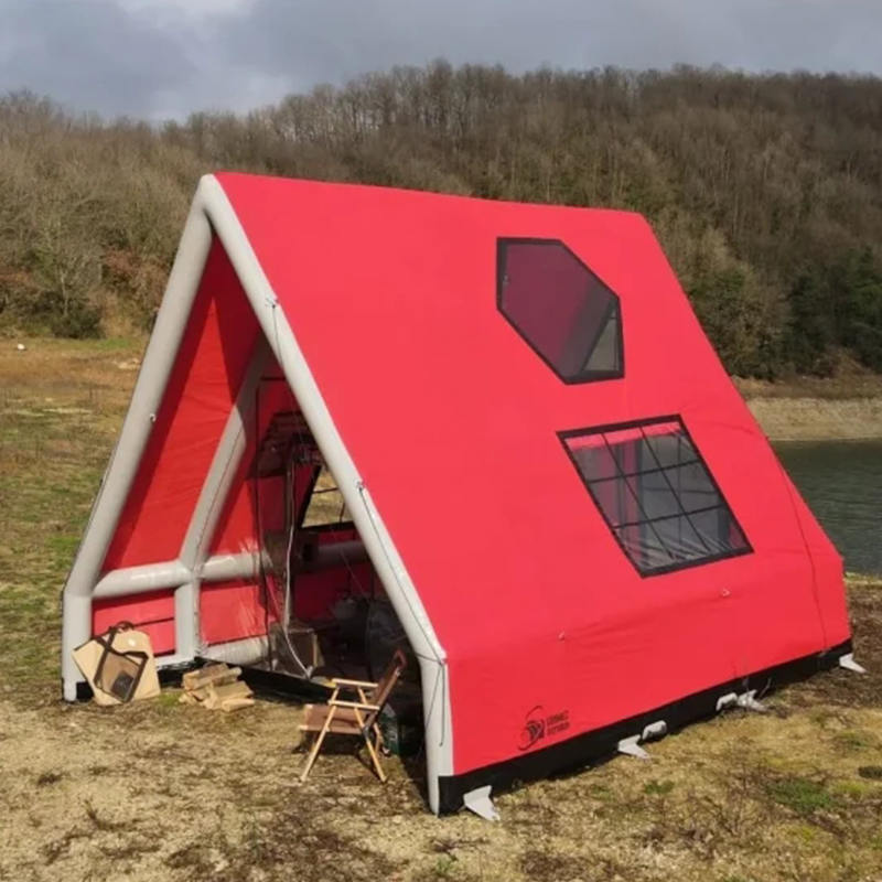 ক্যাম্পিংয়ের জন্য 8-10 ব্যক্তি ফোর সিজন ওয়াটারপ্রুফ ইনফ্ল্যাটেবল এয়ার টেন্ট