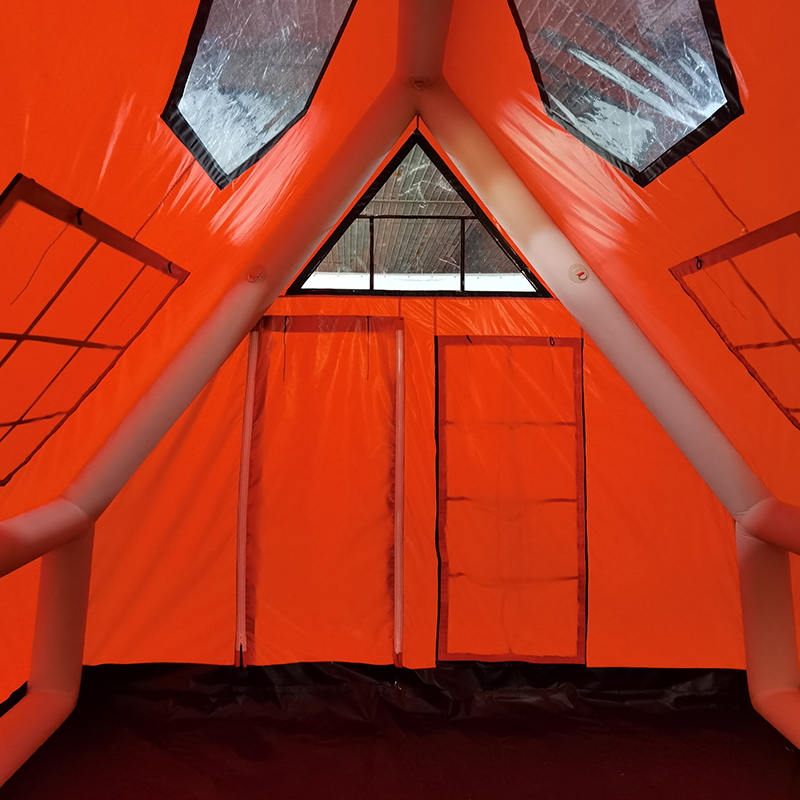 ক্যাম্পিংয়ের জন্য 8-10 ব্যক্তি ফোর সিজন ওয়াটারপ্রুফ ইনফ্ল্যাটেবল এয়ার টেন্ট