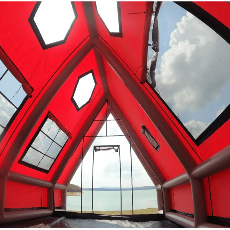 ক্যাম্পিংয়ের জন্য 8-10 ব্যক্তি ফোর সিজন ওয়াটারপ্রুফ ইনফ্ল্যাটেবল এয়ার টেন্ট